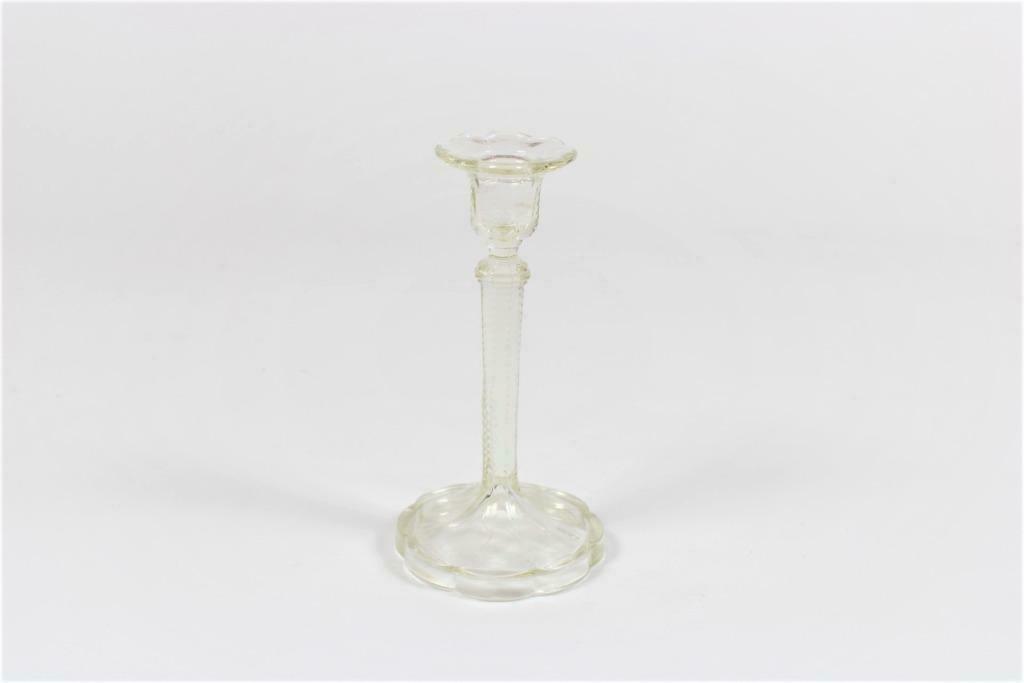 Ancien bougeoir en verre pressé, Enlèvement ou Envoi