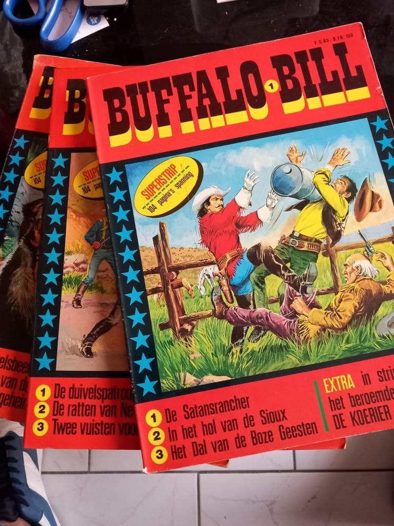 Buffalo Bill 1,2 et 3 noir et blanc, Livres, Enlèvement ou Envoi, Utilisé