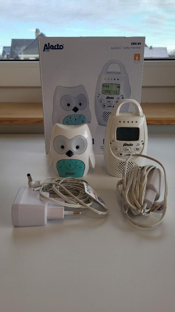 Moniteur pour bébé Alecto DBX-84 Eco DECT, Enfants & Bébés, Enlèvement ou Envoi, Utilisé, 250 mètres ou plus, Fonction Répondeur