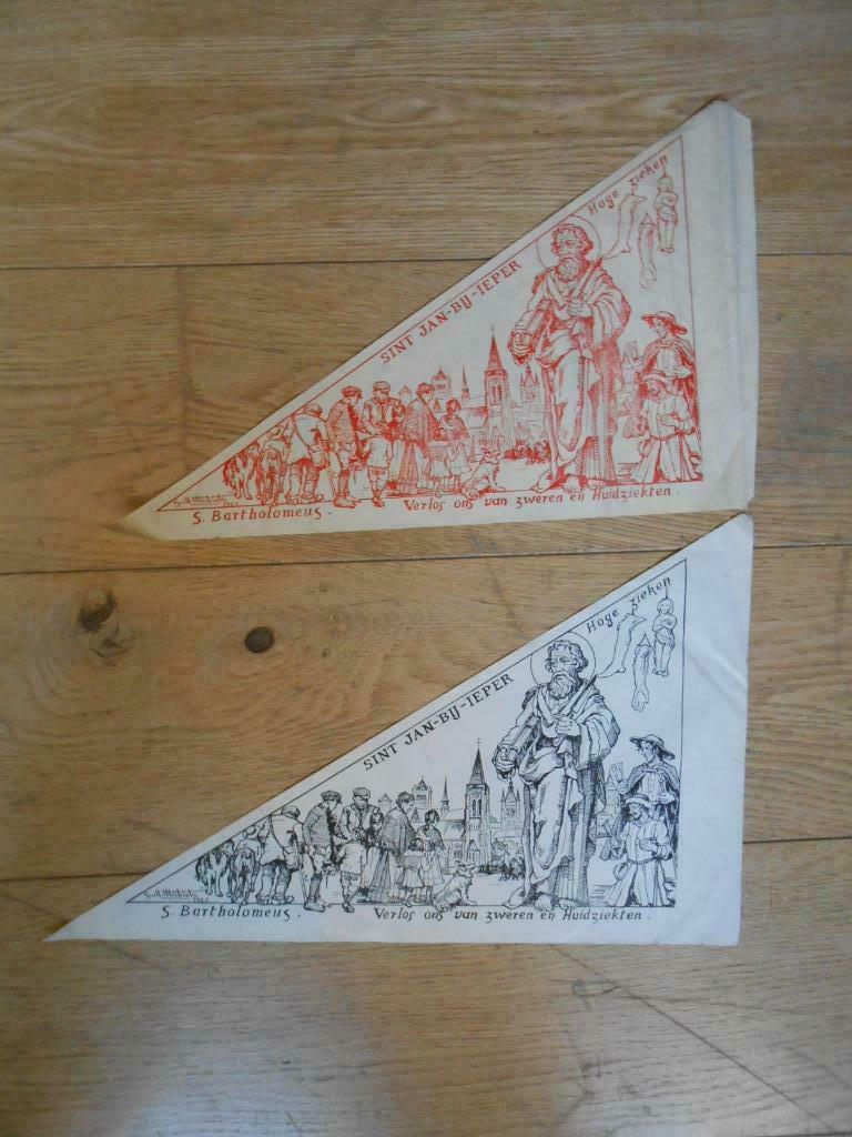 2 originele affiches uit Sint Jan bij Ieper . 1957 ., Verzamelen, Ophalen of Verzenden