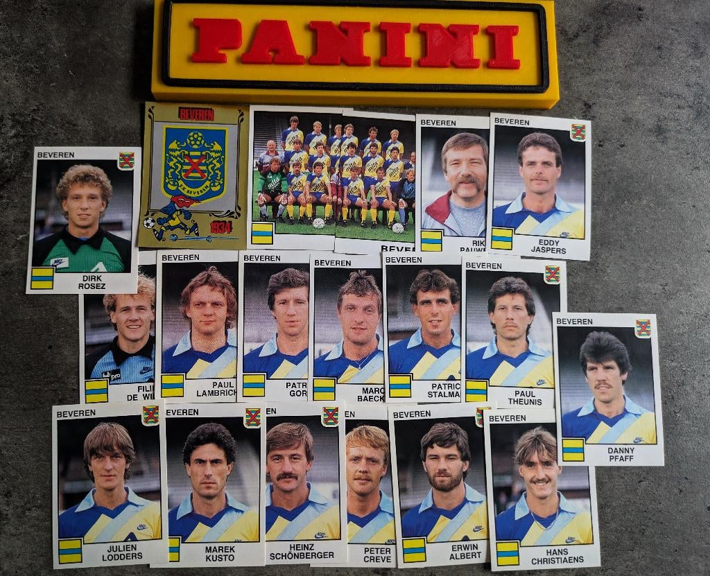 PANINI FOOTBALL 85 BEVEREN 19 STICKERS 1985 Voetbal, Verzenden, Nieuw
