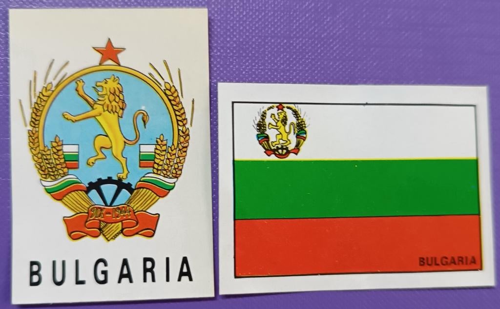 Panini, drapeau/badge, COUPE DU MONDE, MEXIQUE 70, Bulgarie, Envoi