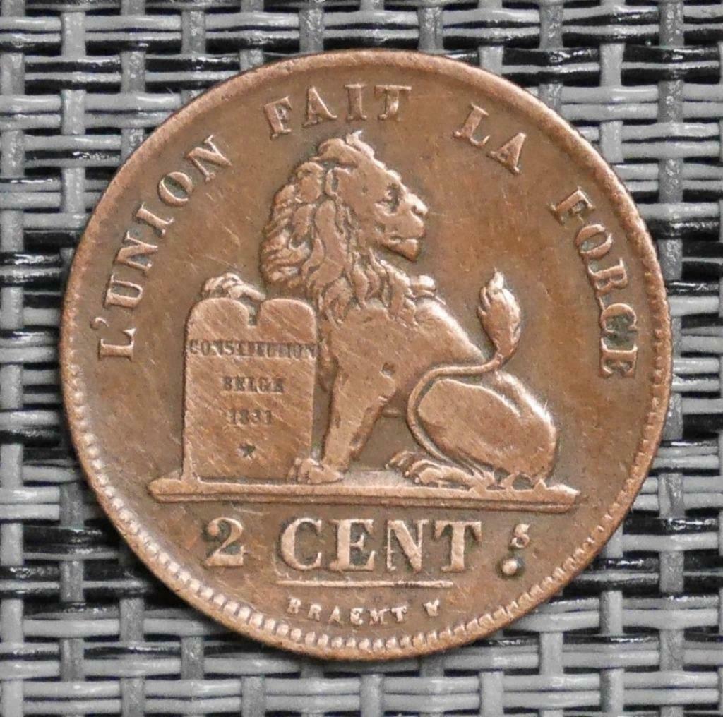2 centimes België 1835, Postzegels en Munten, Ophalen of Verzenden, Overig, Setje