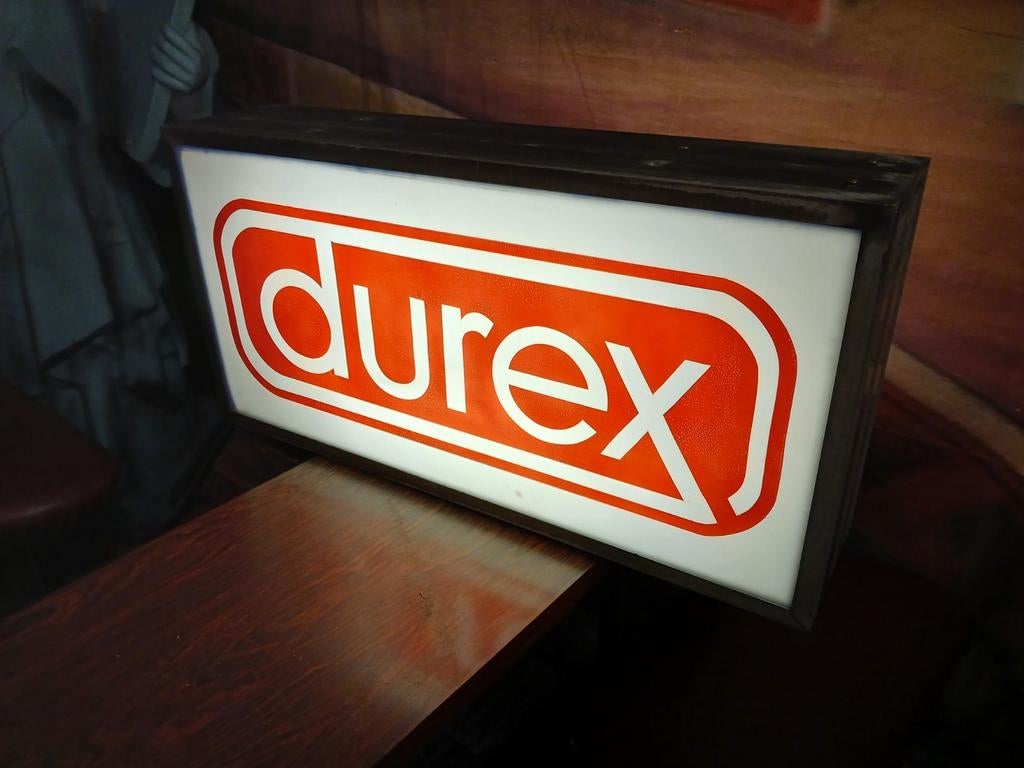 Enseigne lumineuse vintage Durex, Collections, Marques & Objets publicitaires, Enlèvement ou Envoi