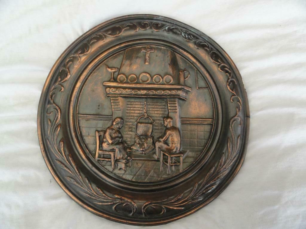 Plat en cuivre années 1950, Enlèvement ou Envoi, Cuivre