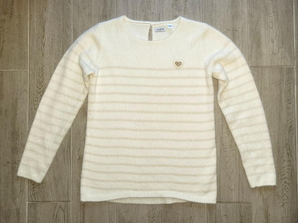 Pull chaud écru - Okaïdi - tailles 158-164, Pull ou Veste, Comme neuf, Fille, Okaïdi