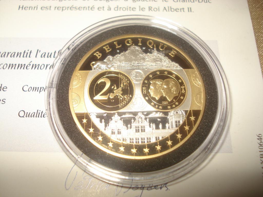 Pièce Commémorative Belgique Arg/Plaqué Or Hommage à l'Euro, Timbres & Monnaies, Monnaies | Europe | Monnaies euro, Série, Autres valeurs