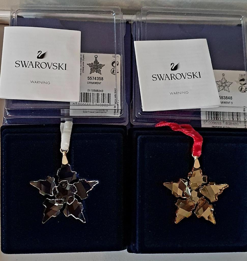2 x Kerstornament Swarovski, Verzamelen, Swarovski, Ophalen of Verzenden, Nieuw, Overige typen