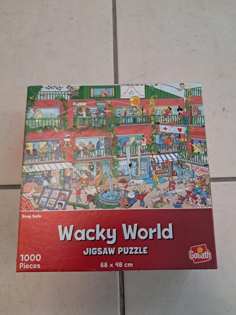 Puzzel 1000 stukjes-Wacky World-Stay Safe, Enlèvement, 500 à 1500 pièces, Puzzle