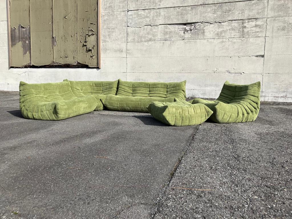 Prachtige Togo set in olijfgroene corduroy, Ophalen of Verzenden, Togo ligne roset cinna mah jong knoll vitra cassina b&b italia