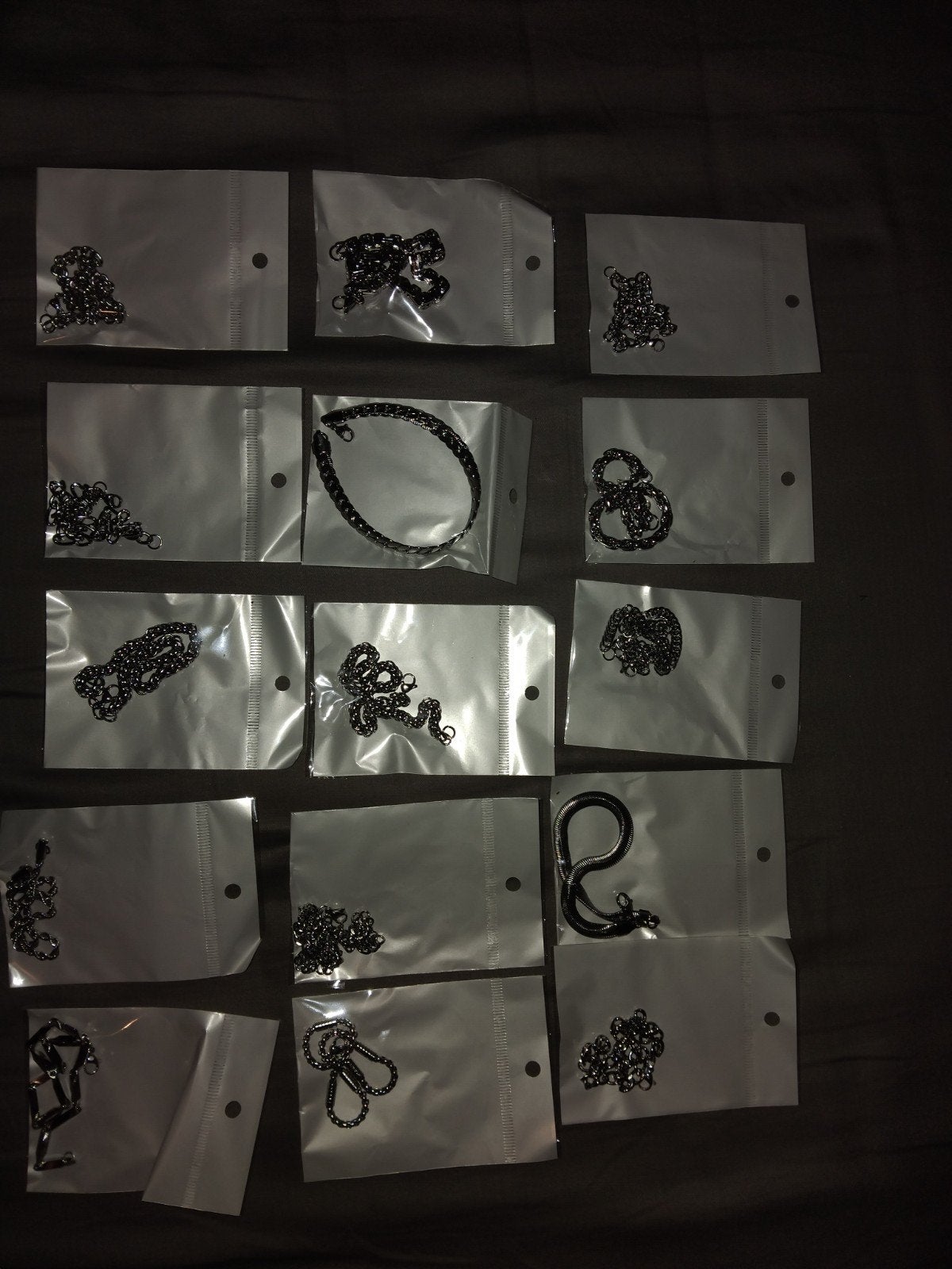 lot van 15 Metalen armbanden (Unisex), Ophalen, Nieuw, Zilver, Staal