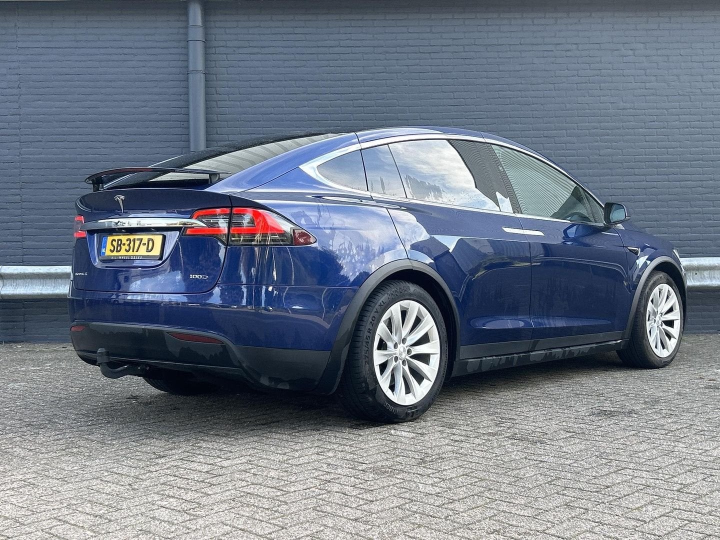 Tesla Model X 100D 7p. | Camera | Leder | Cruise | Climate |, Auto's, Model X, 100 kWh, Blauw, Verwarmde buitenspiegels