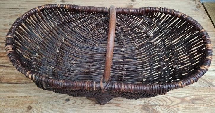Franse brocante plukmand , 57 cm, Ophalen of Verzenden