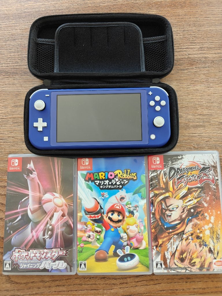Nintendo Switch Lite + 3 Games, Games en Spelcomputers, Ophalen, Turquoise, Zo goed als nieuw, Met beschermhoes of tas