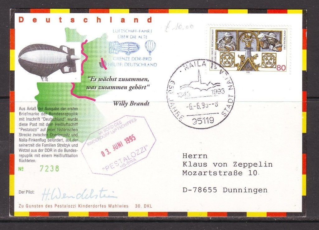 Postzegels : Luchtballonvaarten kaarten en brieven, Postzegels en Munten, Postzegels | Thematische zegels, Ophalen of Verzenden