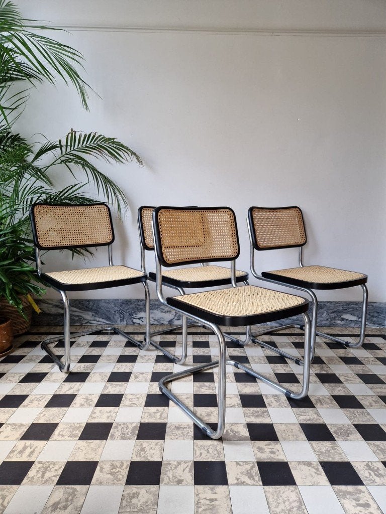 Set van 4 vintage Cesca-stoelen | Breuer stoelen | retro, Maison & Meubles, Vintage, Enlèvement, Utilisé, Bois