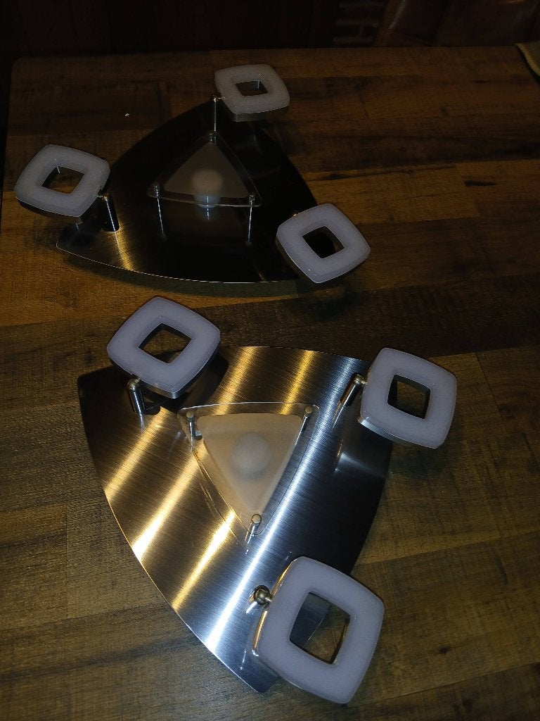 Plafondlamp, Huis en Inrichting, Ophalen, Zilver, Modern, LED