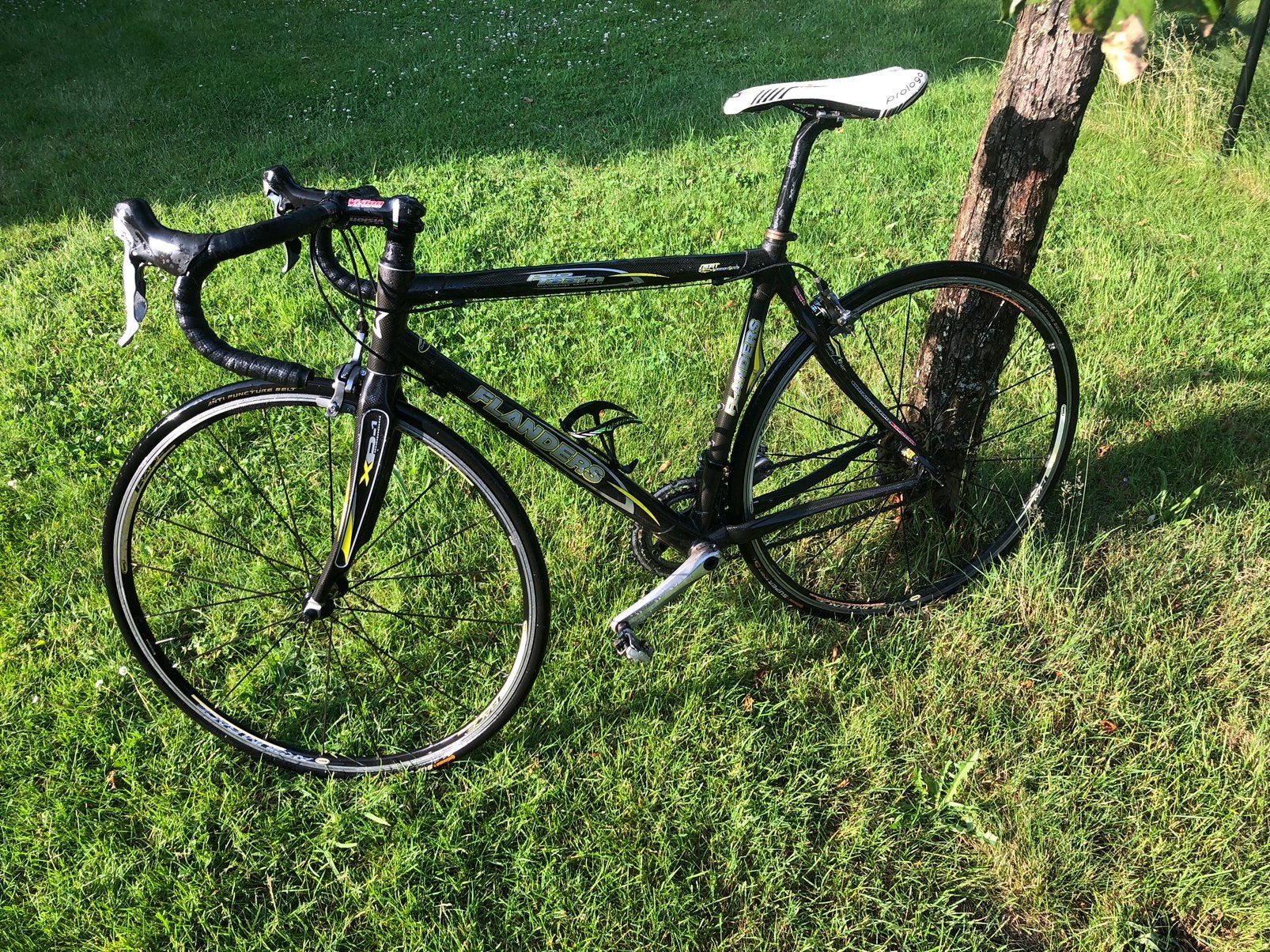Flanders koersfiets racefiets fiets wielrennen, Enlèvement, Comme neuf, Carbone