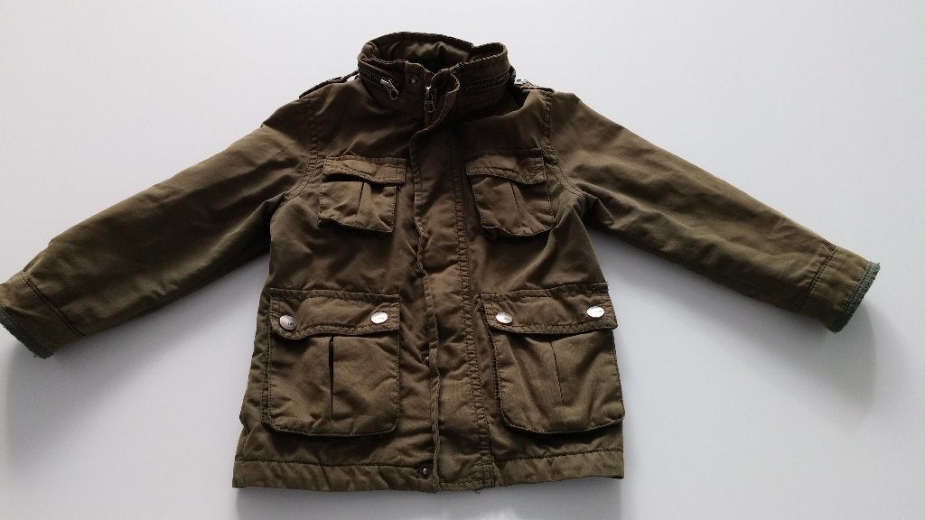 Kaki jas van ZARA maat 104, Ophalen of Verzenden, Zo goed als nieuw, Zara, Jongen