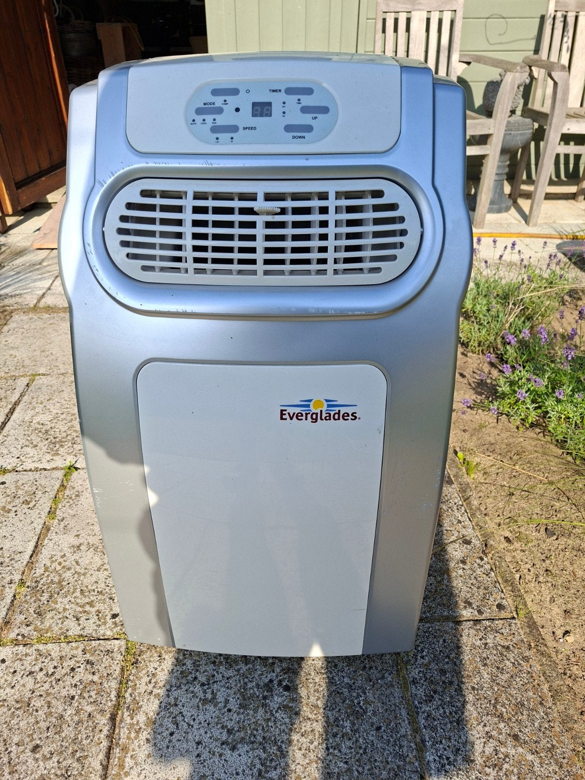 Verplaatsbare airco., Ophalen, Gebruikt, Minder dan 60 m³, 2 snelheden