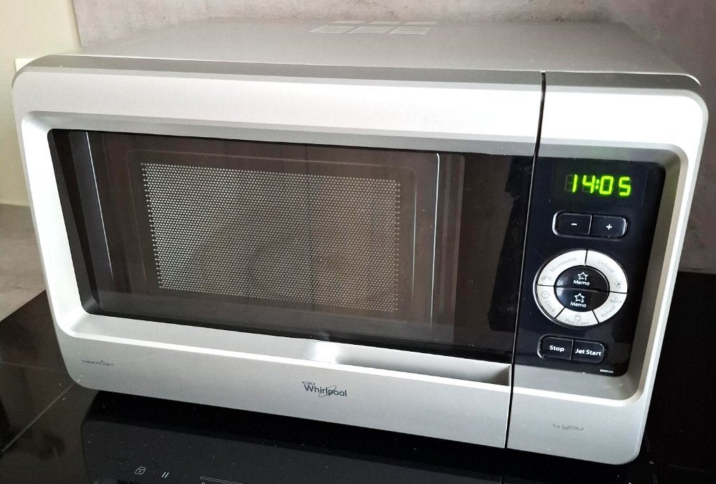 très beau four à micro-ondes Whirlpool MWA 260 SL, Comme neuf, Enlèvement, 45 à 60 cm, Plaque tournante