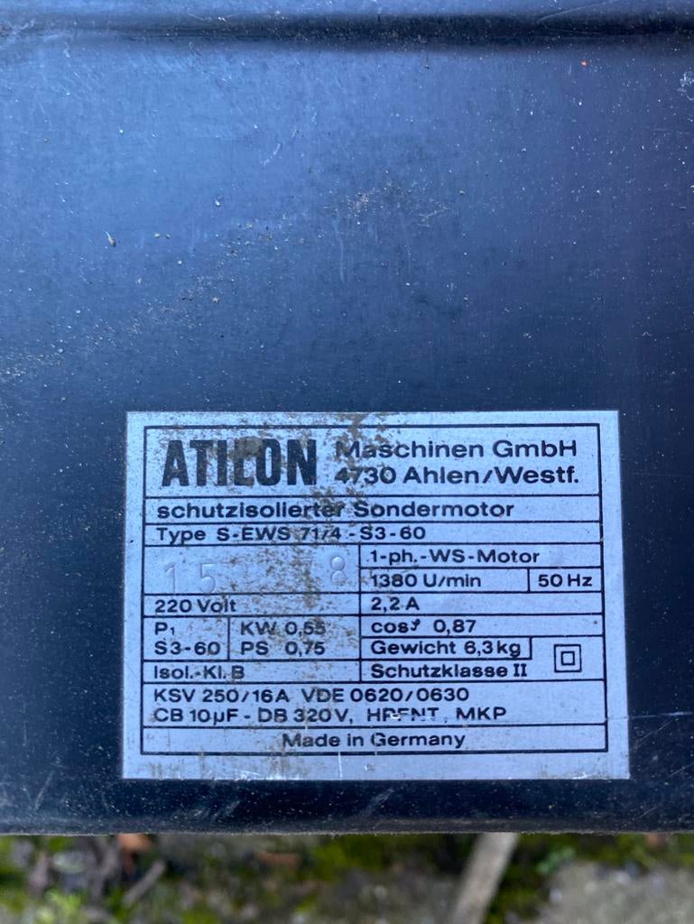 Elektrische motor, Ophalen, Zo goed als nieuw