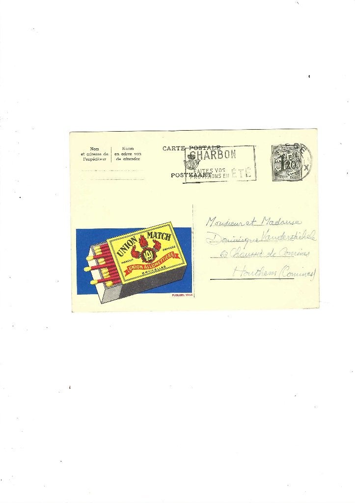 Carte postale Publibel 1252, Envoi, Autres thèmes