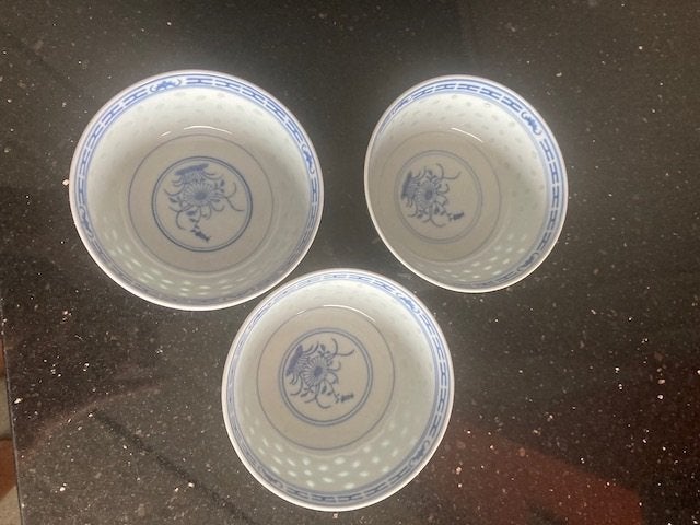 Porseleinen schaaltjes, 4 stuks. Perfecte staat, Huis en Inrichting, Keuken | Servies, Ophalen of Verzenden, Zo goed als nieuw