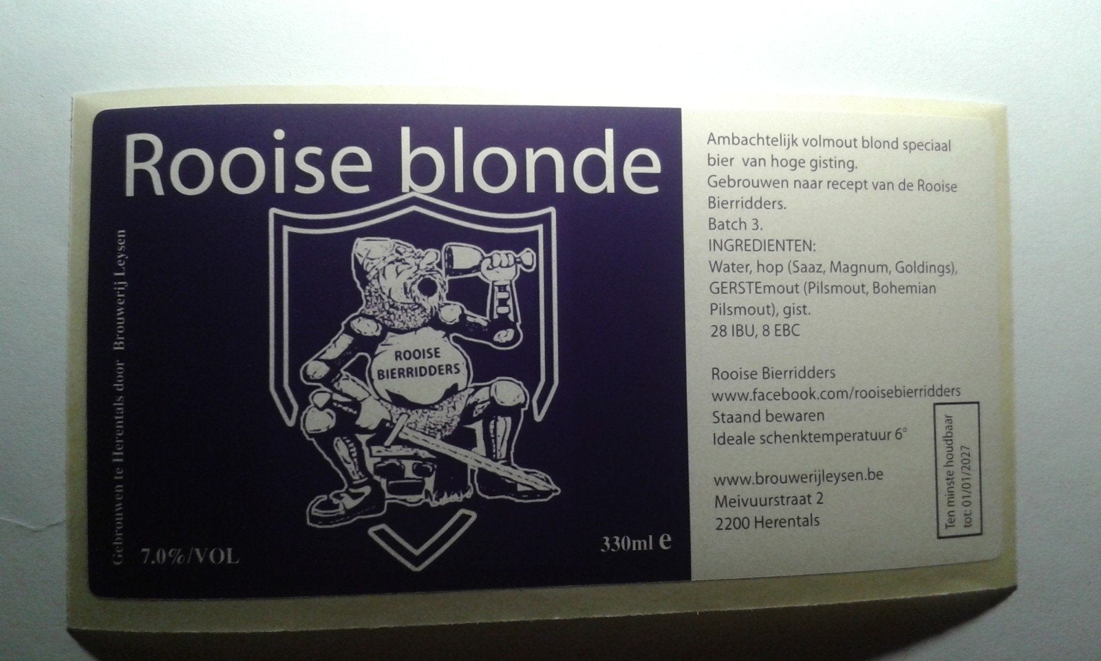 Étiquette de bière « Blonde rouge », Enlèvement ou Envoi, Neuf