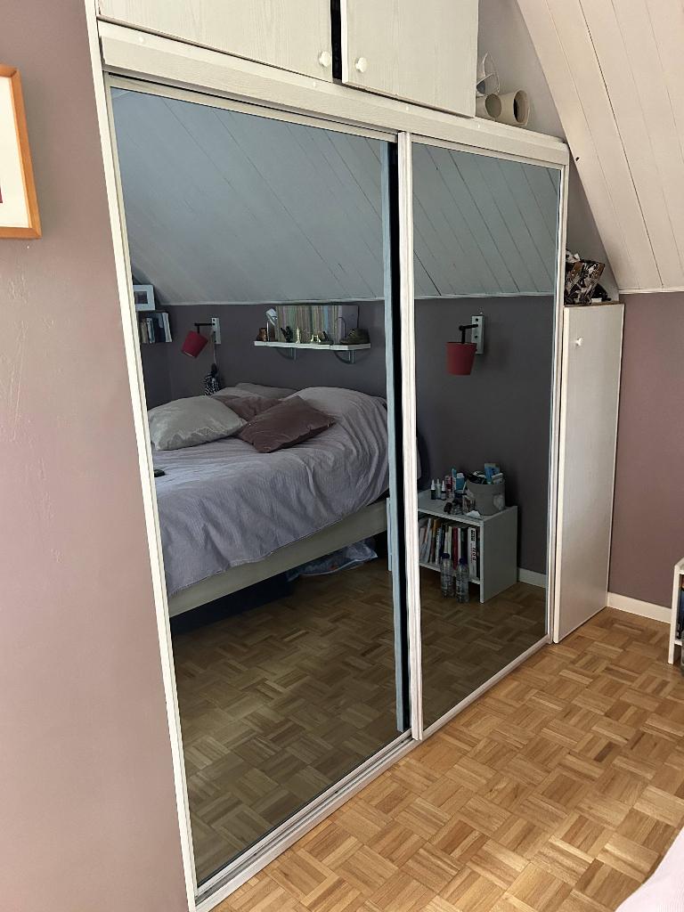 Deux portes coulissantes pour placards, Verre, Miroir, Comme neuf, 50 à 100 cm