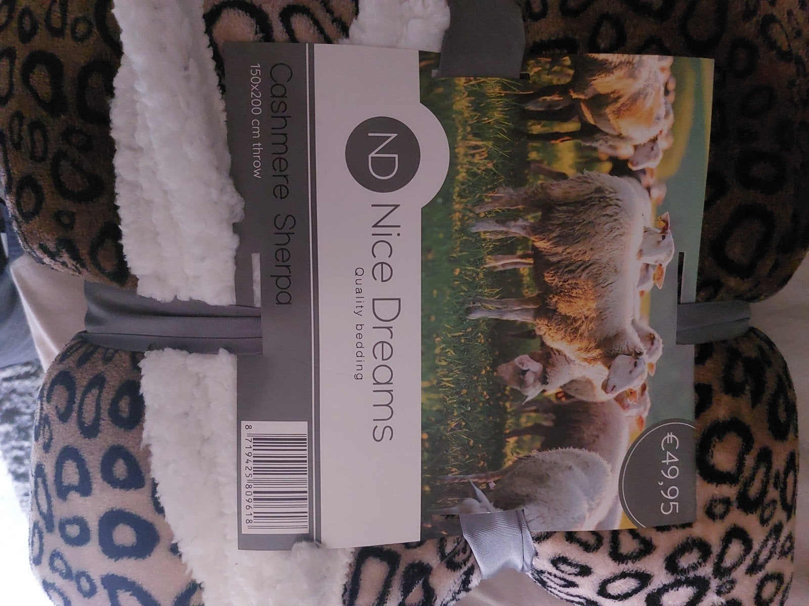 Fleece deken luipaard, 200 cm, Nieuw, Fleece, Gevoerd