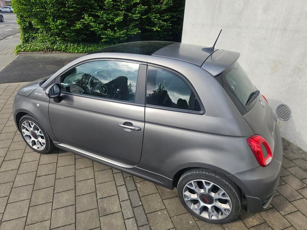 Fiat 500 sport hybride, Voorwielaandrijving, Euro 6, Leder en Stof, Grijs