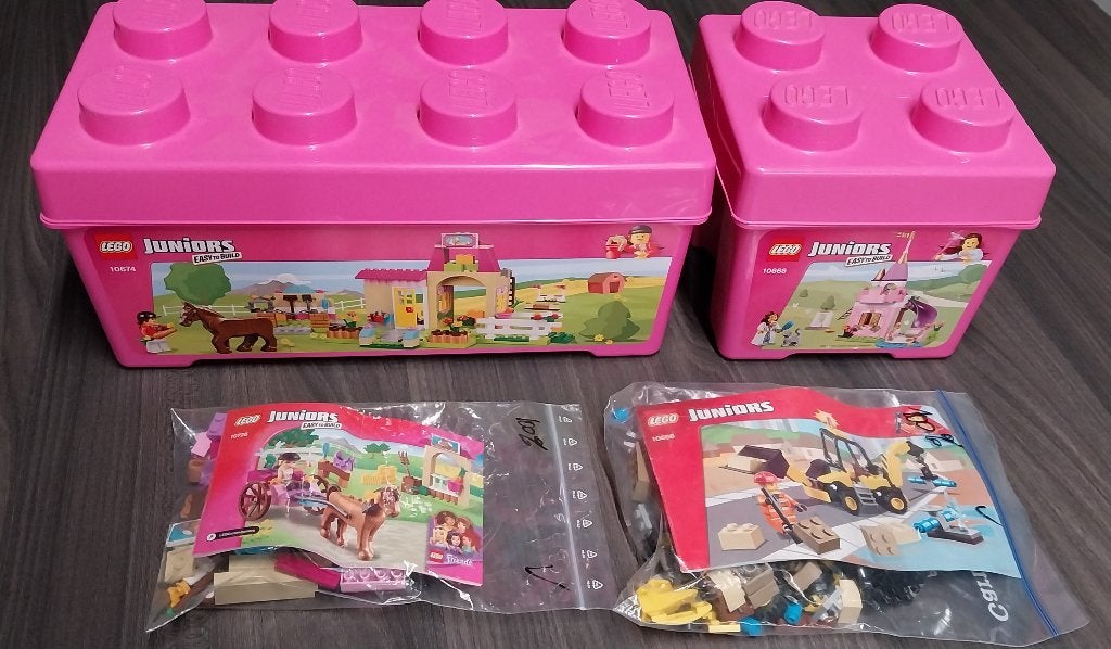 4 LEGO Juniors setjes, Ophalen, Inclusief instructies, Lego, Zo goed als nieuw
