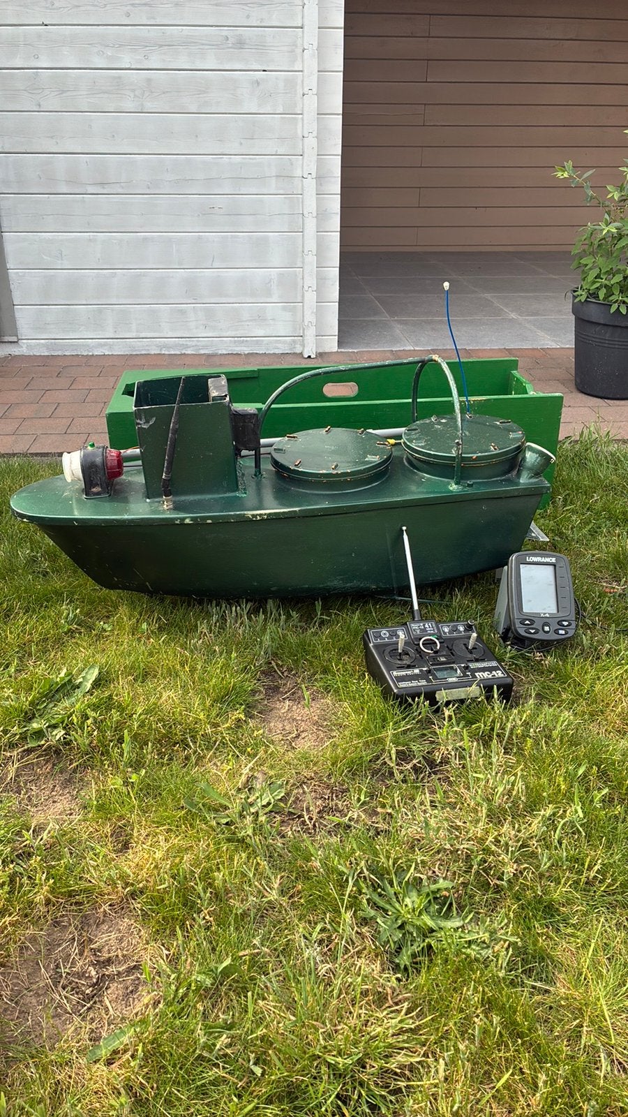 Voerboot swa patat met dieptemeter, Sports nautiques & Bateaux, Enlèvement, Comme neuf