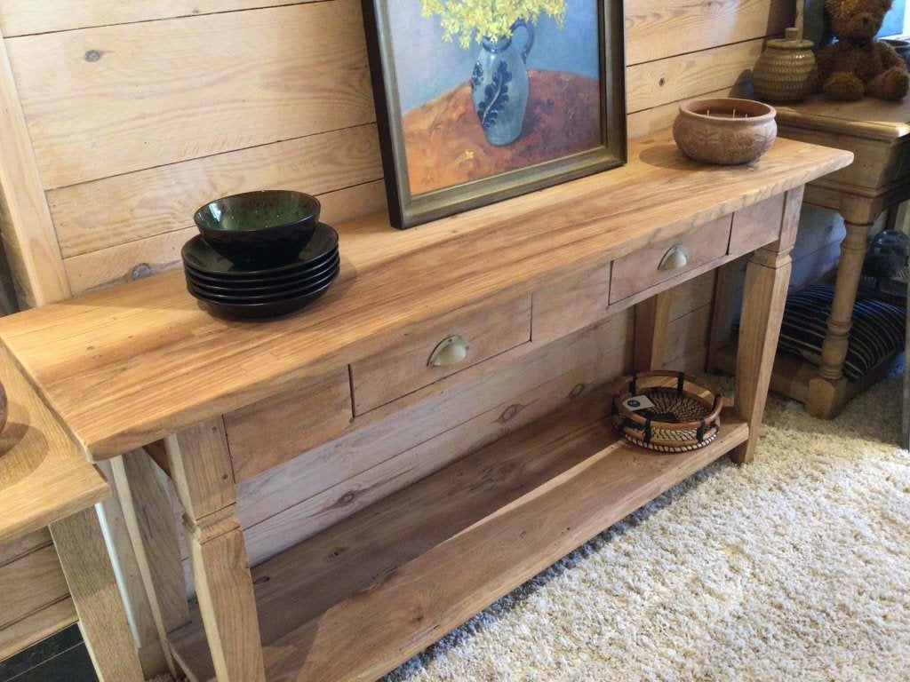 mooie massieve sidetable, Huis en Inrichting, Tafels | Sidetables, Ophalen, Teakhout, Nieuw, Landelijk