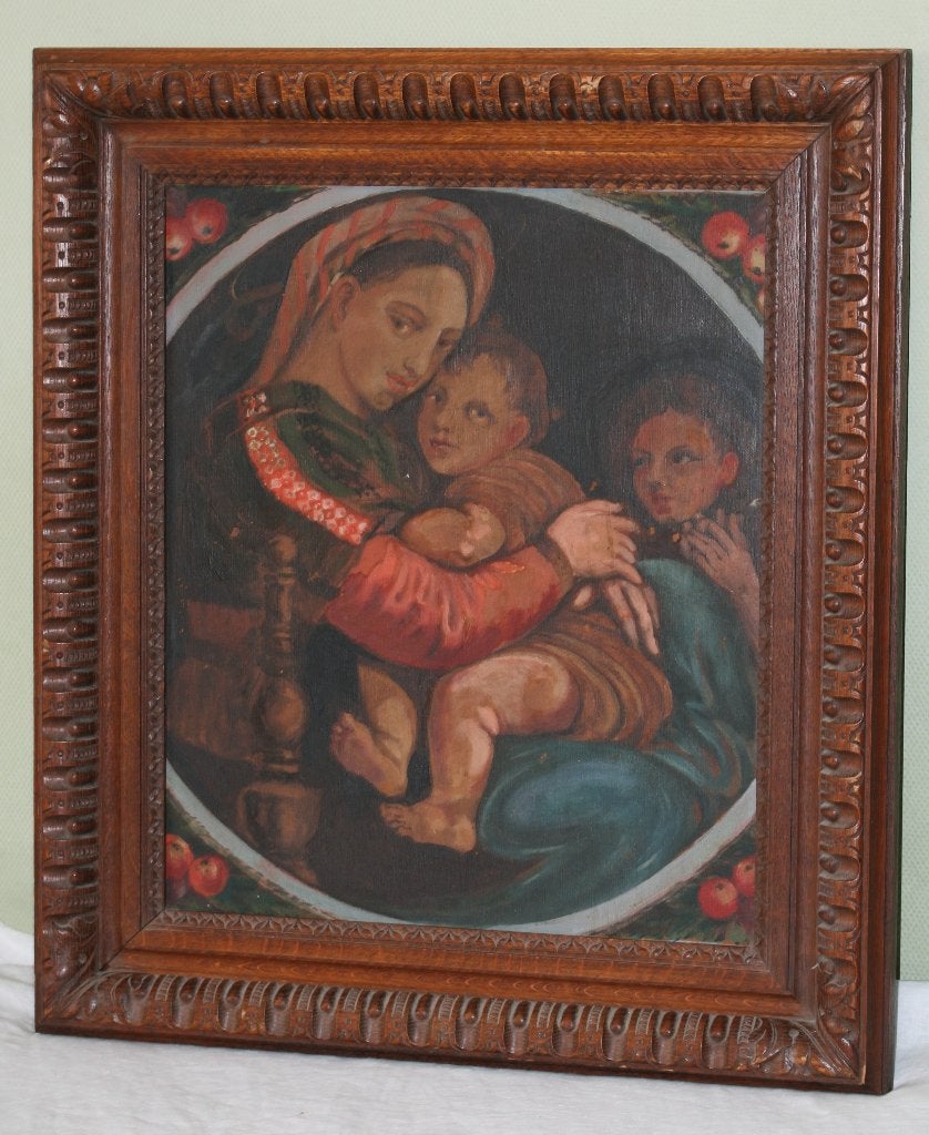 Oude schilderij Olie op Paneel Ongesigneerd, Portrait ou Personnes, Enlèvement ou Envoi, Peinture à l'huile, Panneau