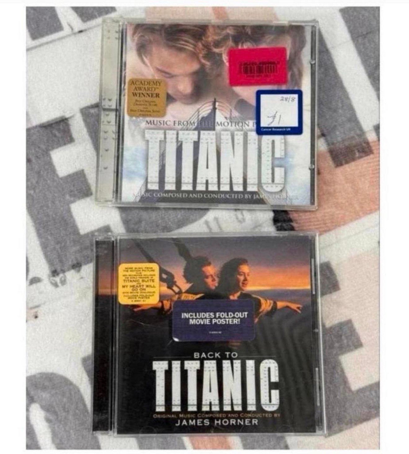 2X Titanic muziek cd cds filmmuziek + POSTER music motion, Cd's en Dvd's, Ophalen of Verzenden, Zo goed als nieuw