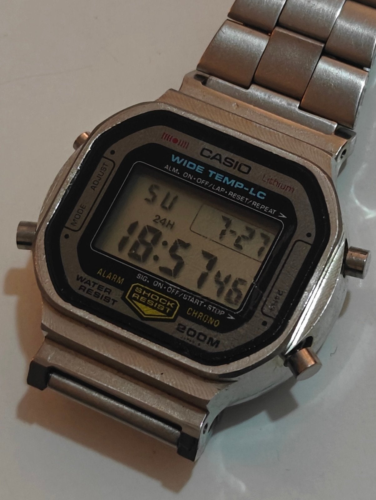 Casio horloge uit 1980, Handtassen en Accessoires, Ophalen of Verzenden, Staal