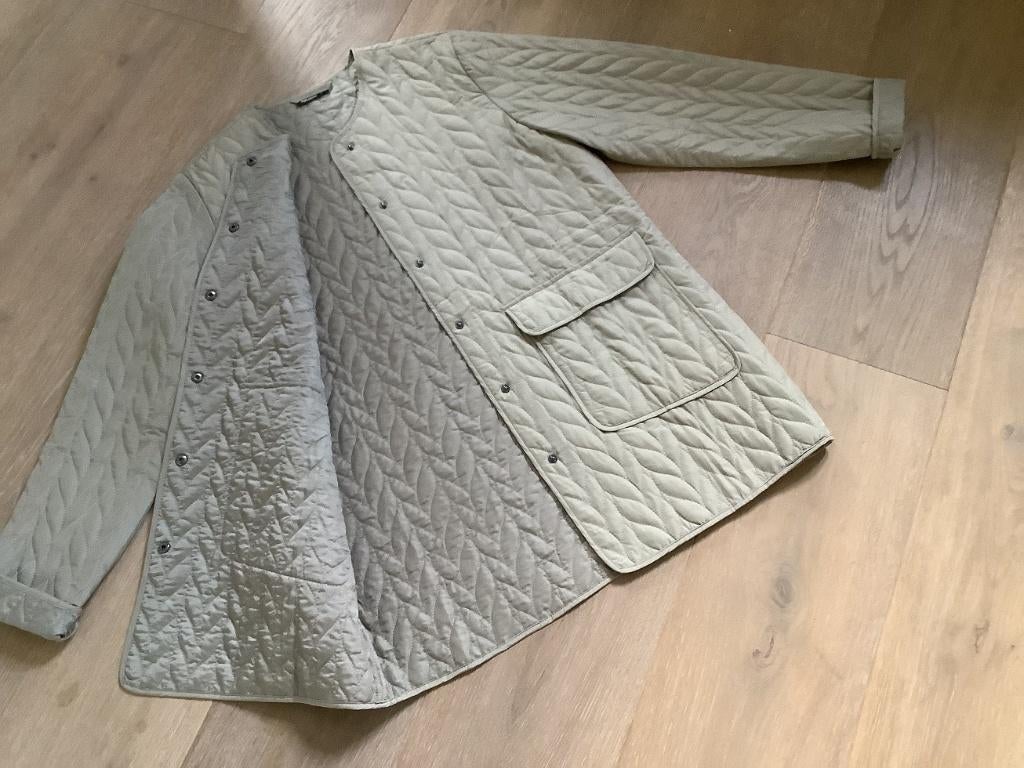 NIEUW doorstikt beige jasje JANINA - M, Ophalen of Verzenden, Nieuw, Beige, Jasje