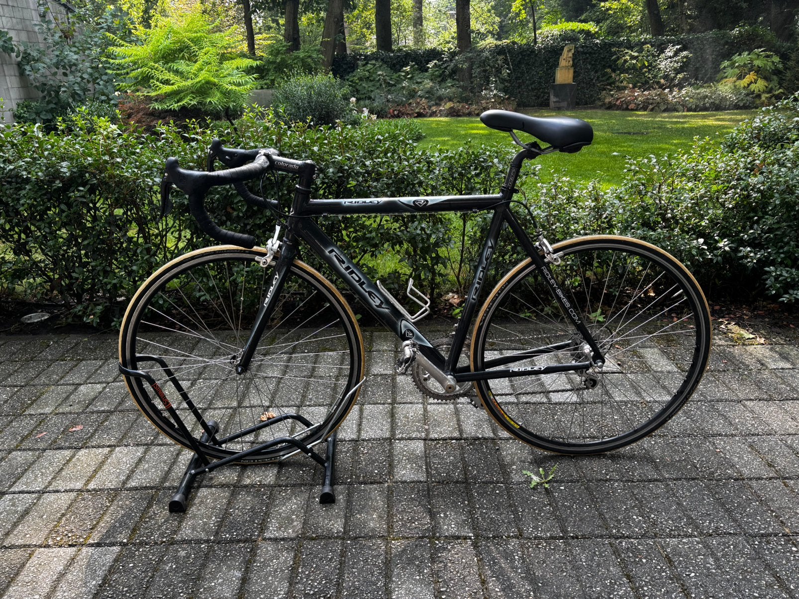 Ridley fiets Vintage zwart Colorado maar 56, 28 inch, Gebruikt, Velgrem, 15 tot 20 versnellingen