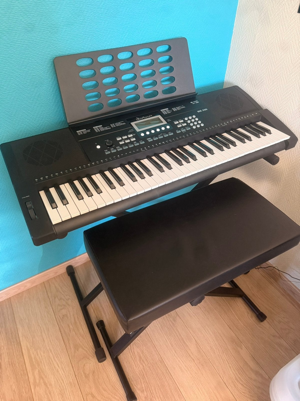Keyboard Set Startone MK-300, Muziek en Instrumenten, 61 toetsen, Zo goed als nieuw, Aanslaggevoelig, Ophalen