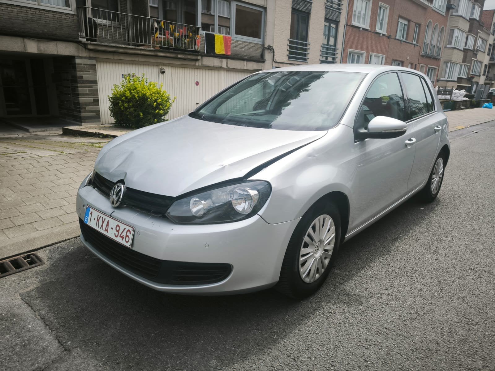 VW golf 6 1.6 tdi 2010 1eig kookplaat 218dkm klimaat 5d euro, Voorwielaandrijving, Euro 5, Stof, Zwart