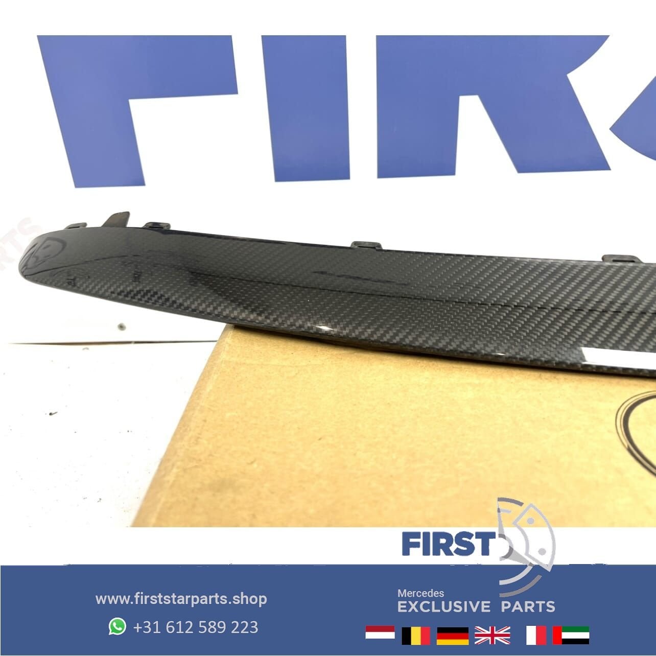 W213 E63 E63s AMG CARBON SPOILER LIP Voorbumper ORIGINELE bu, Gebruikt, -, Ophalen of Verzenden, -