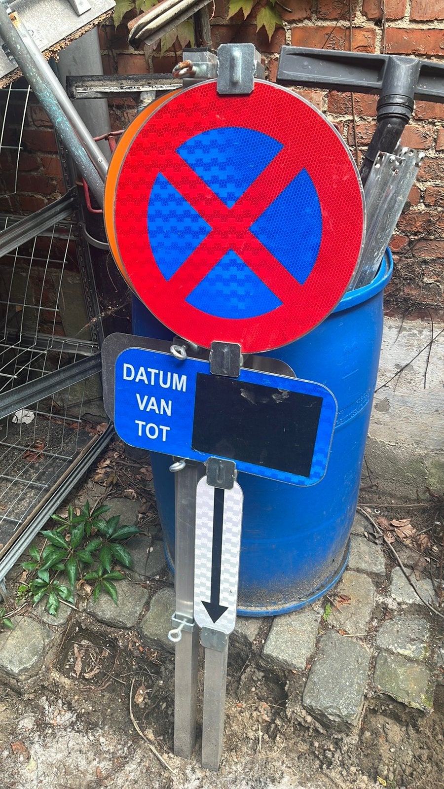 Parkeer borden, Ophalen