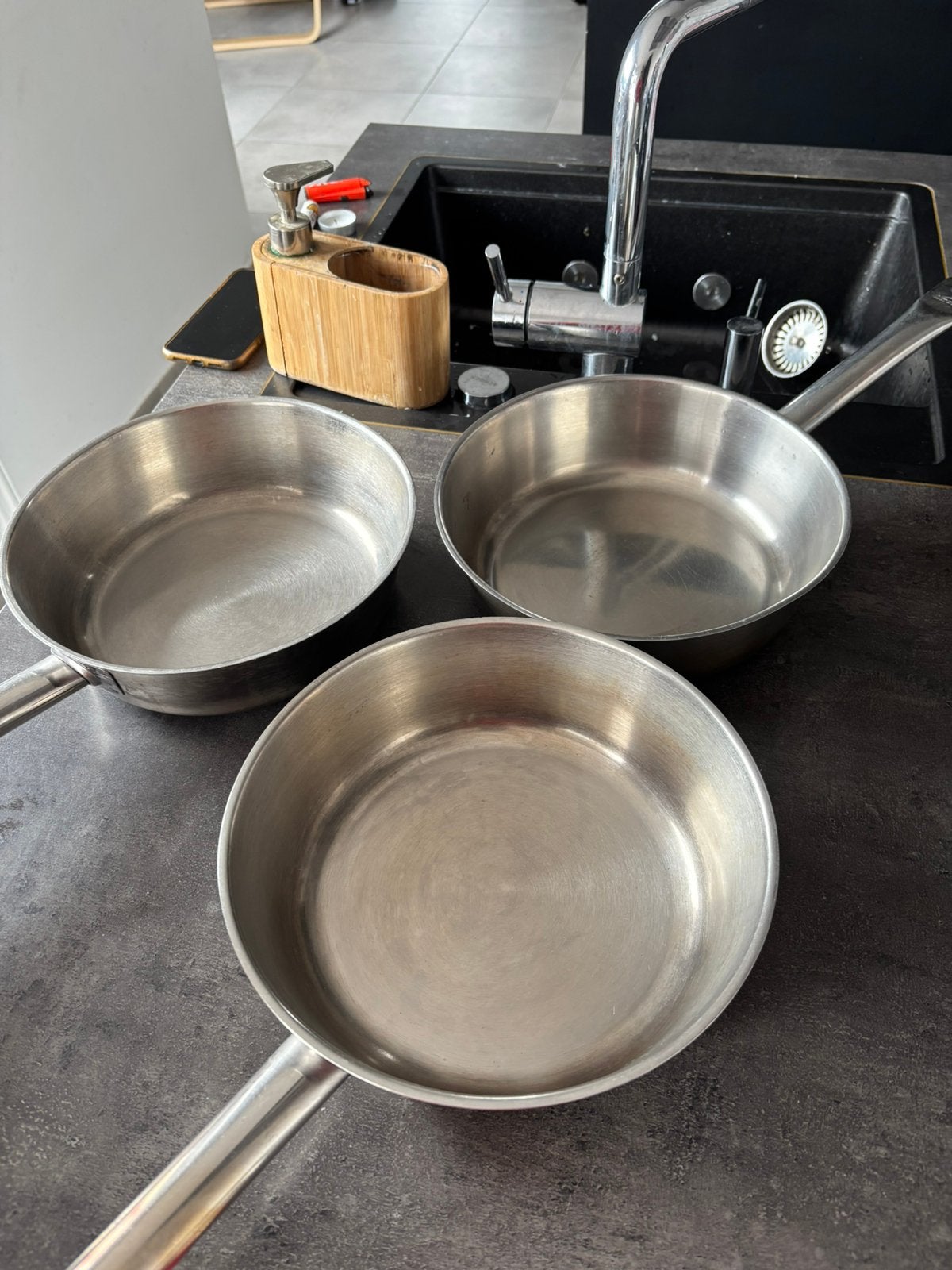 Poele inox, Enlèvement, Utilisé, Inox