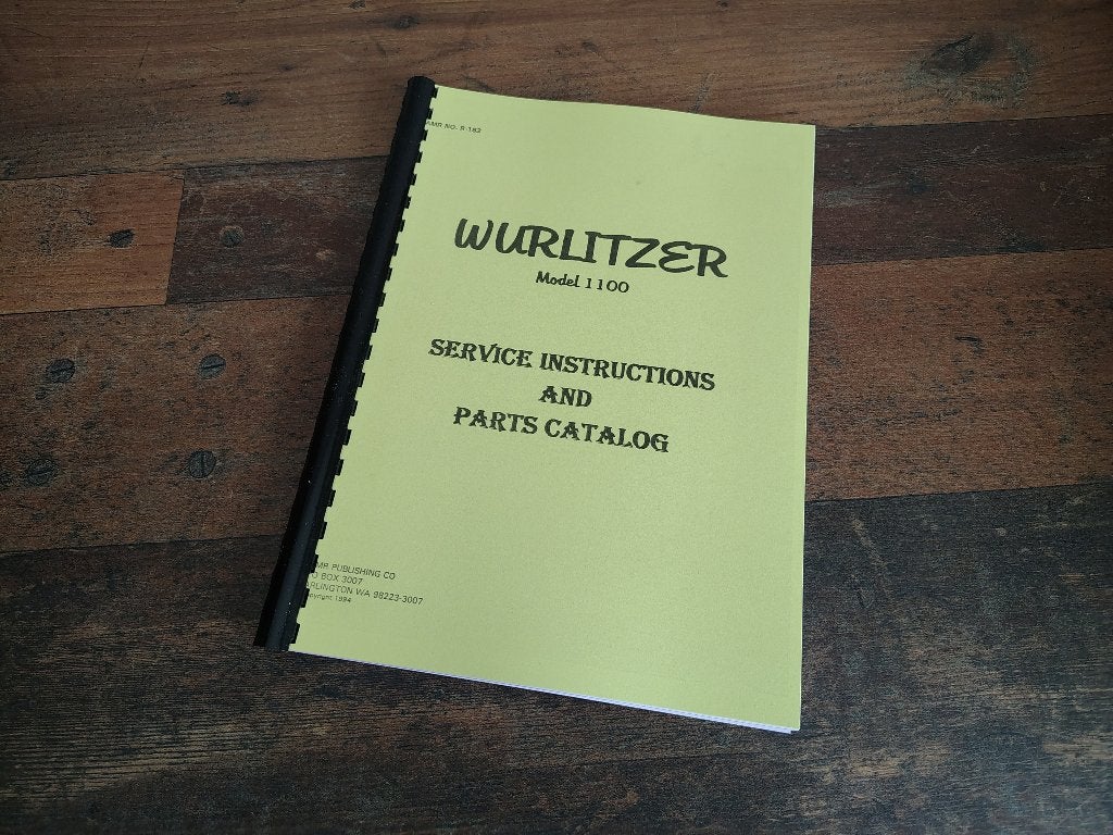 Service Manual: Wurlitzer 1100 (1948) jukebox nieuw !!, Envoi, Wurlitzer