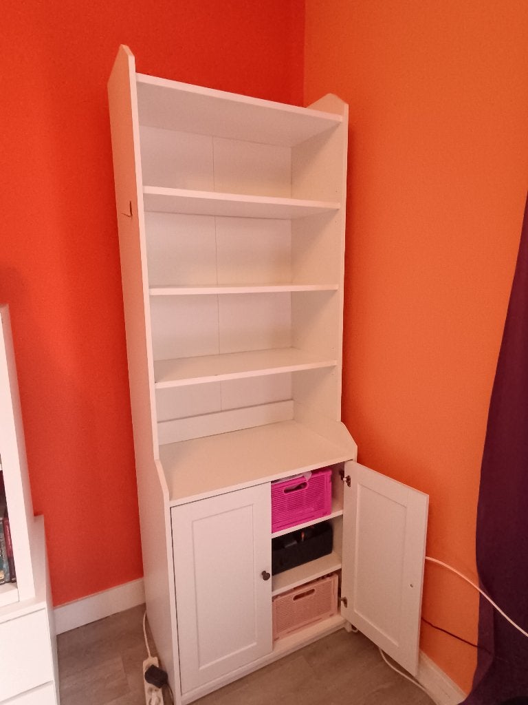 Vaissellier armoire HAUGA Ikea - Blanc, 25 à 50 cm, Avec porte(s), Synthétique, Utilisé
