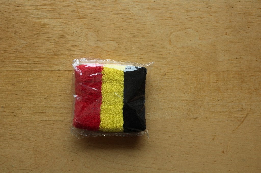 Polsbandje zweetbandje Belgische vlag, Kleding | Dames, Sportkleding, Verzenden, Nieuw, Meerkleurig, Overige typen