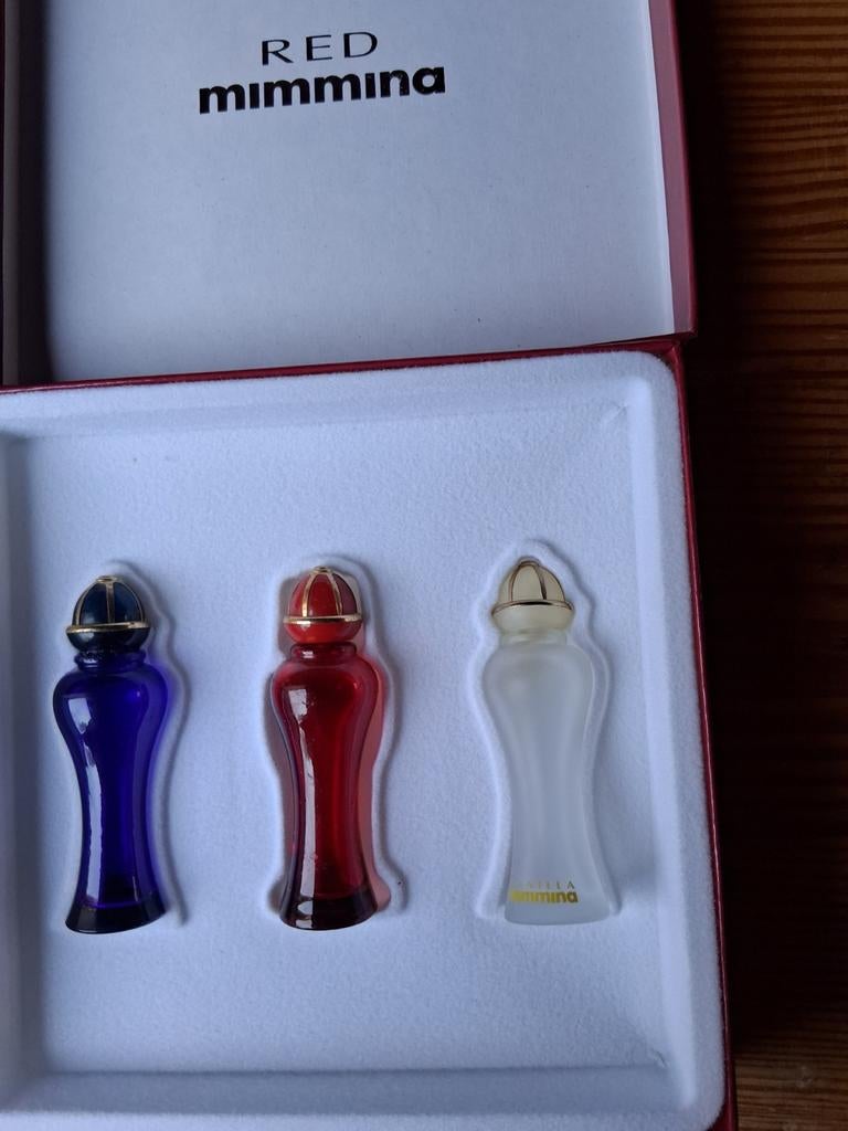 Miniatuur parfumflesjes Red Mimmina leeg, Ophalen of Verzenden, Miniatuur