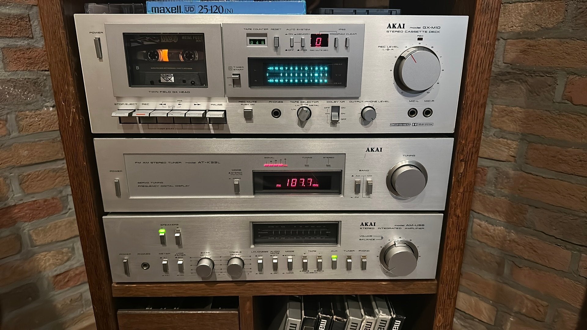 Stereoketen Akai, TV, Hi-fi & Vidéo, Chaîne Hi-fi, Enlèvement, Comme neuf, Akai